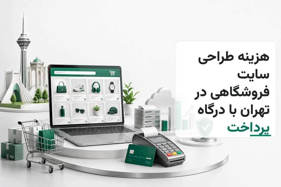 تصویر سه‌بعدی مرتبط با هزینه طراحی سایت فروشگاهی در تهران با درگاه پرداخت